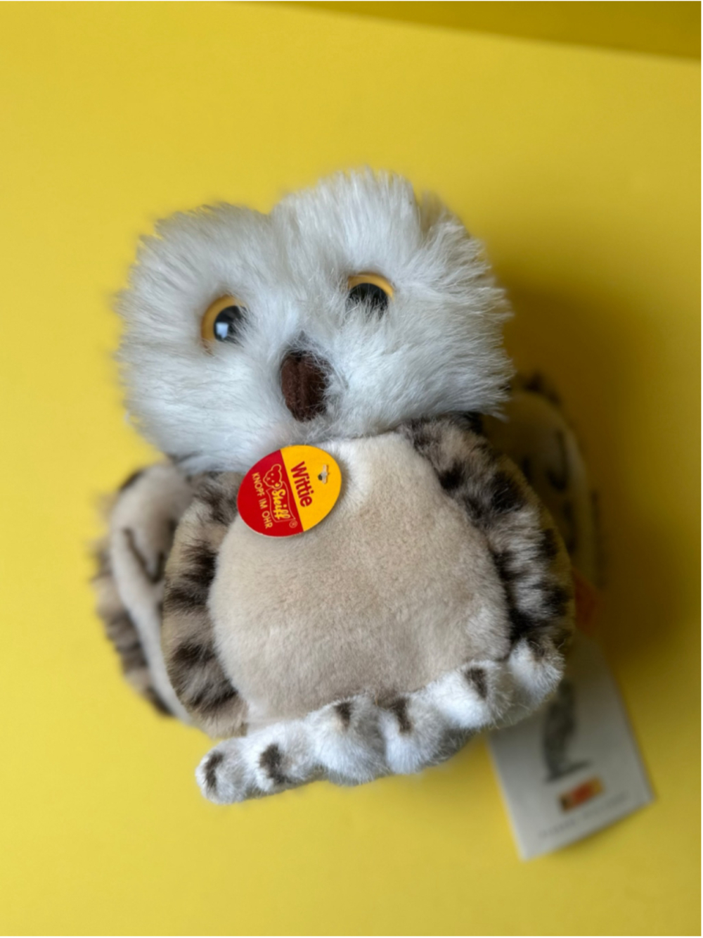 Steiff Wittie Owl w New Original Tags and Button 7 inches